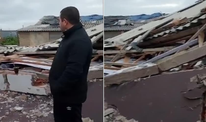 Pastor testemunha livramento após ciclone destruir igreja no RS: ‘Foi a mão de Deus’