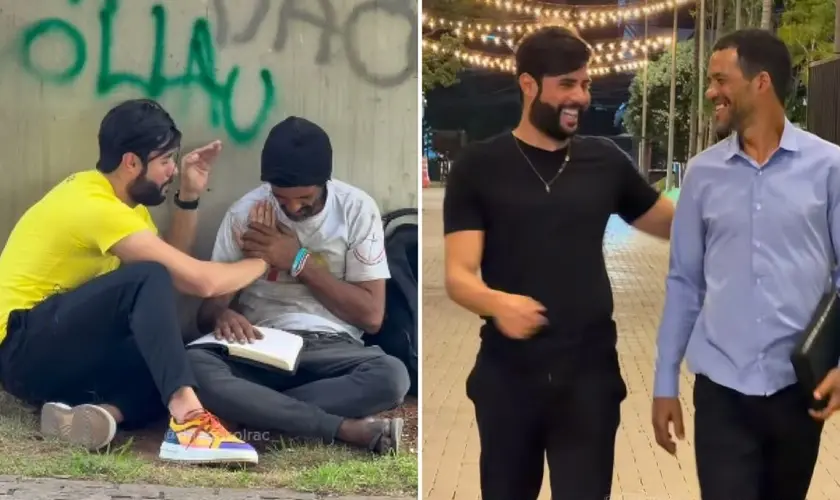 Sem-teto que lia Bíblia nas ruas aceita reabilitação após participar de culto