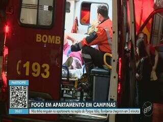 Moradores de condomínio em Campinas precisam evacuar prédio após incêndio em apartamento