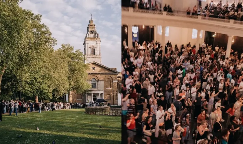 Sob forte calor, mais de 1.500 pessoas fazem fila para culto de oração em Londres