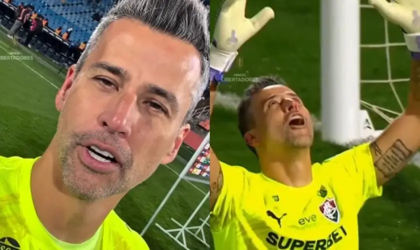 Após ganhar prêmio na Libertadores, goleiro do Fluminense dedica a Deus