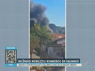 Incêndio em terreno ao lado de empresa mobiliza bombeiros em Valinhos
