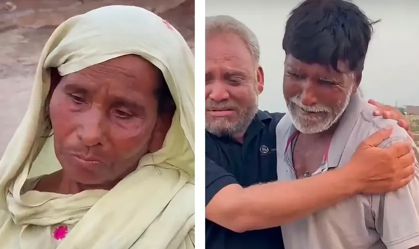Casal se emociona ao ser liberto de escravidão no Paquistão